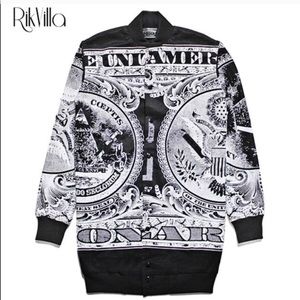 RIK VILLA “R U THE 1” MEN’ s BOMBER JACKET, BLACK